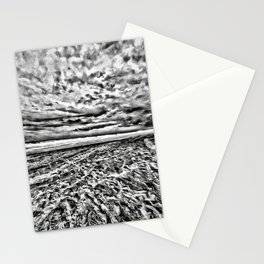 Ocean Beyond the Dunes of Time Black and White Edition Stationery Card