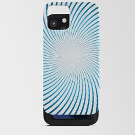 Circular Blue Spinning Infinity. iPhone Card Case