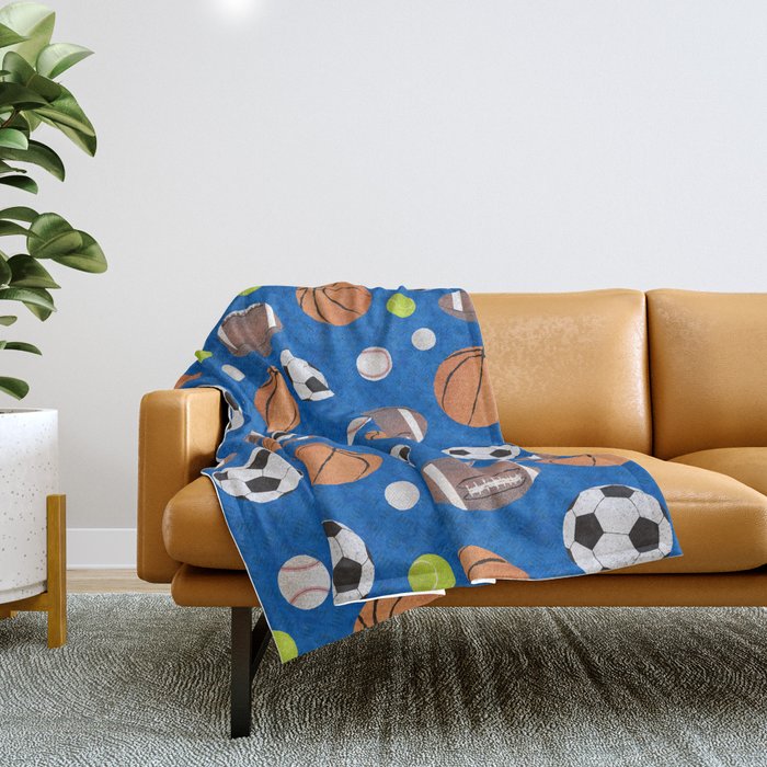 Blue pattern throw 2025 blanket