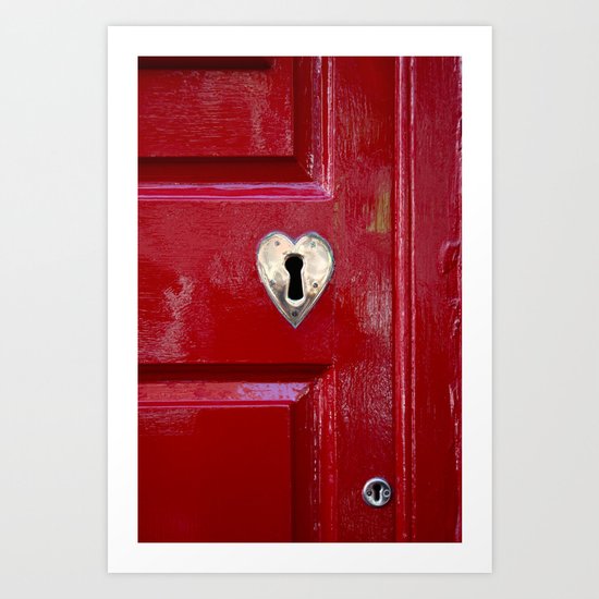 Heart Shaped Lock Art Print