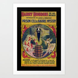 Original Harry Houdini Poster (Prison Breaker) Art Print
