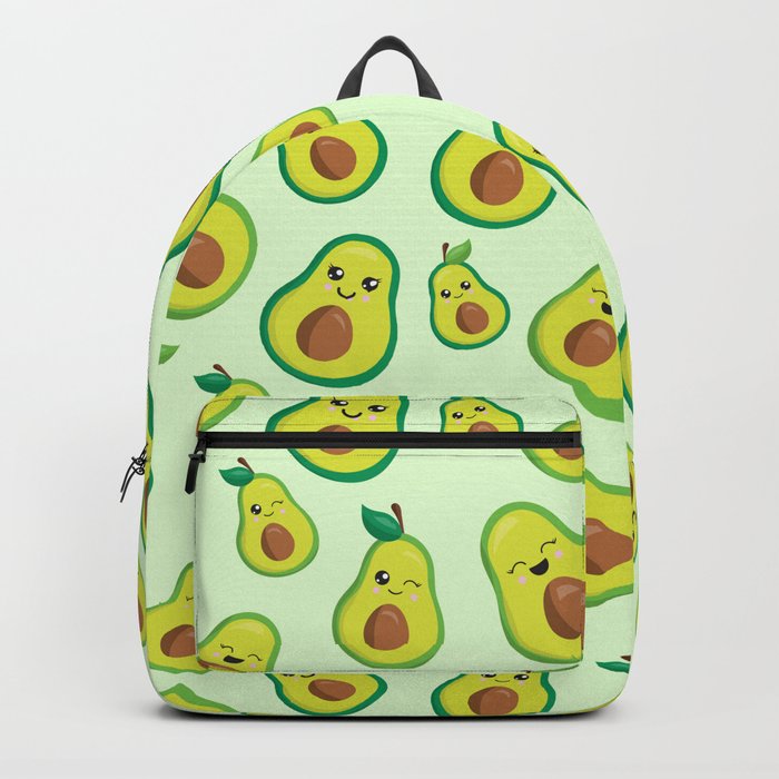Cute Avocado Pattern Backpack by Cuteness Society6