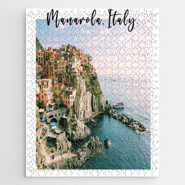 Manarola,Italy ,Beach,Seaside, architecture, Vintage,Ocean,city,landscape,travel, Jigsaw Puzzle