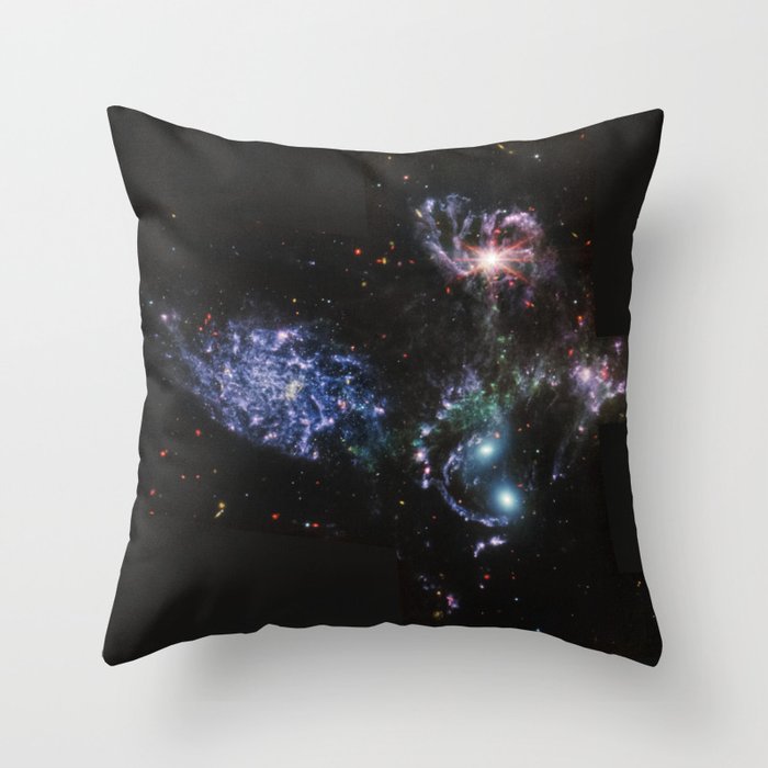 Stephan's Quintet MIRI JWST Throw Pillow