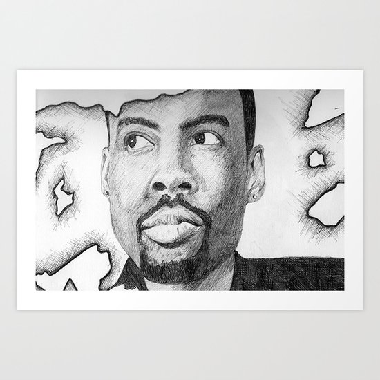 Chris Rock Art Print
