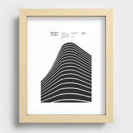 Modern Curves 03, Modern Architecture Design Poster, minimalist interior wall decor, Modern Art, Print, Typographic, Helvetica Neue Recessed Framed Print