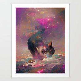 Dreamy Kitty Art Print
