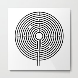 Generated Maze (Chartres Cathedral) Metal Print