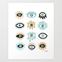 Evil Eye Illustration Art Print