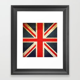 Vintage Union Jack British Flag Framed Art Print