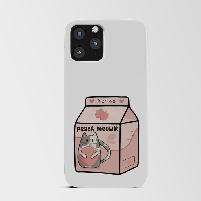 Peach Meowlk - Kawaii Milk Carton iPhone Card Case