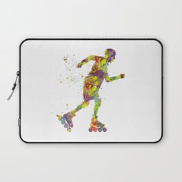 Young skater in watercolor Laptop Sleeve