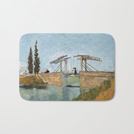 Oil Painting Langlois Bridge at Arles (1888) By Vincent Van Gogh Bath Mat