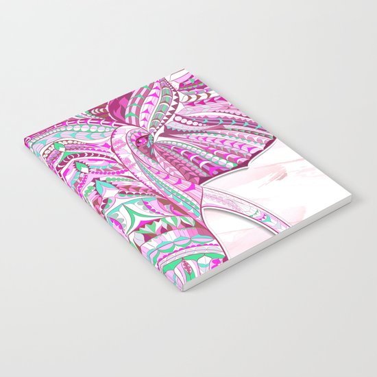 Pink Ethnic Elephant Notebook