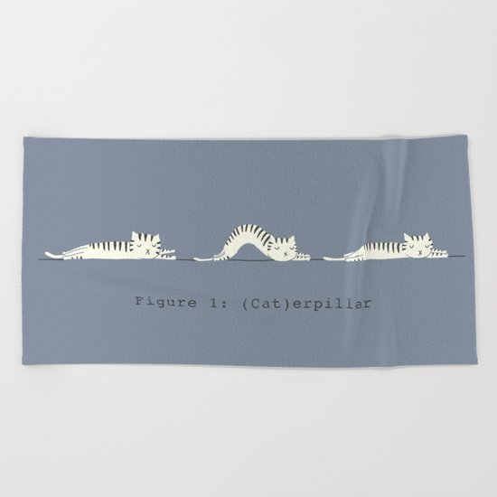 (Cat)erpillar Beach Towel