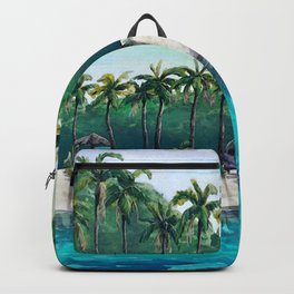 Honeymoon Beach Palm Backpack