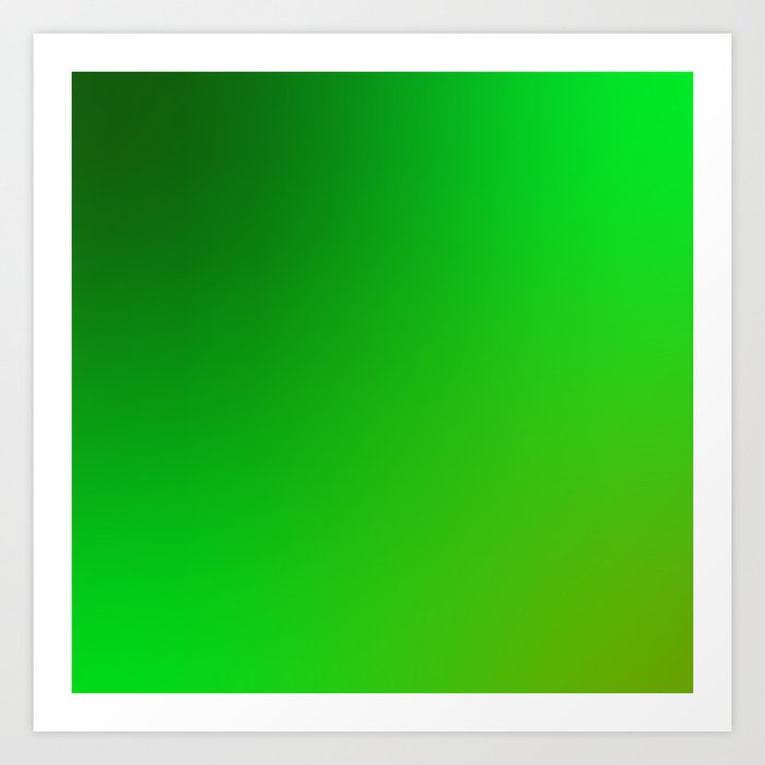 15 Green Gradient Background 220713 Valourine Digital Design Art Print
