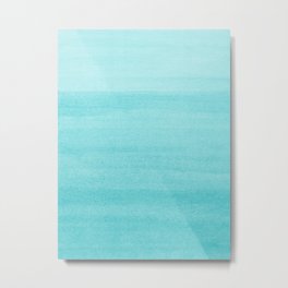 Aqua Blue Watercolor Ombre Pattern Metal Print | Mint, Texture, Aquamarine, Green, Pattern, Ombre, Painting, Watercolor, Turquoise, Modern 