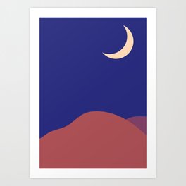 Desert by night Art Print