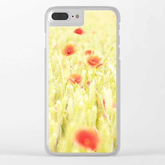 Poppies Clear iPhone Case