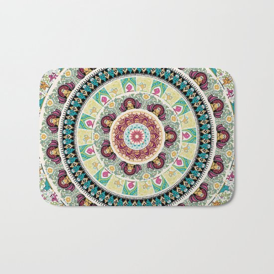 Sloth Yoga Medallion Bath Mat