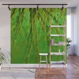 Abstract Green Water Reflections of Trees Wall Mural