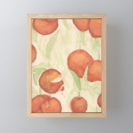 Orange Hanging Fruit Watercolor Framed Mini Art Print