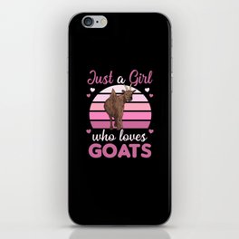 Just A Girl Who Loves Goats Cute Animals Goat iPhone Skin