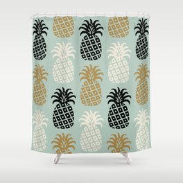 Retro Mid Century Modern Pineapple Pattern 78 Shower Curtain