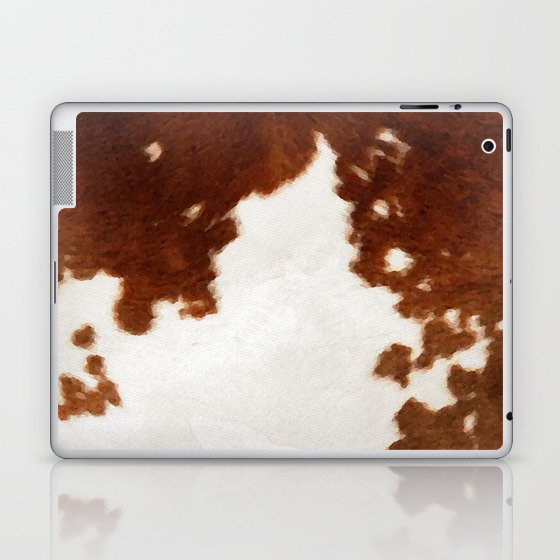 brown cowhide watercolor Laptop & iPad Skin
