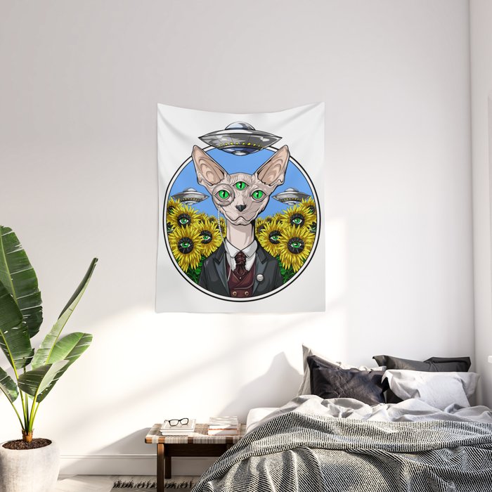 Alien smoking tapestry store