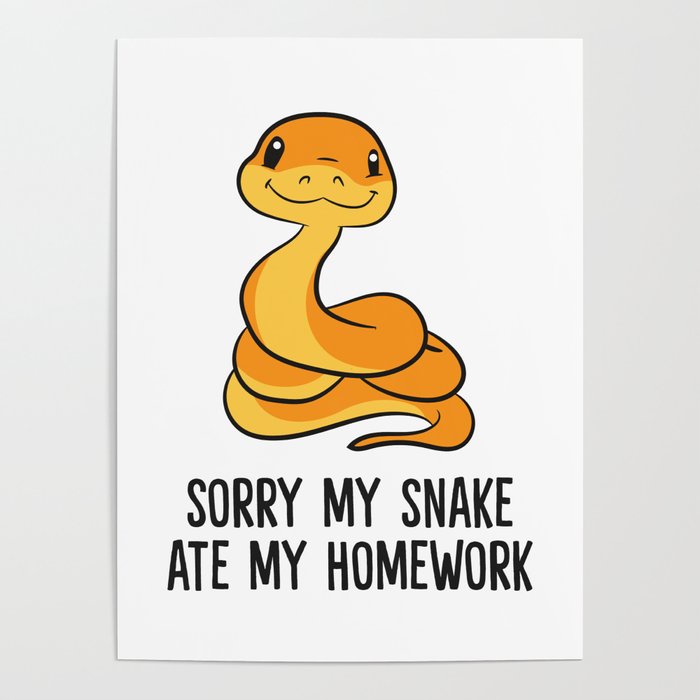 a snake ate my homework poem
