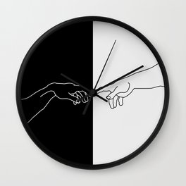 Hands of God and Adam- The creation of Adam Wall Clock