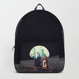 We Used To Live There Backpack | Curated, Space, Sky, Landscape, Black, Together, Beautiful, Woman, Nightsky, People 