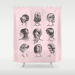 Hairstyle Typology Shower Curtain
