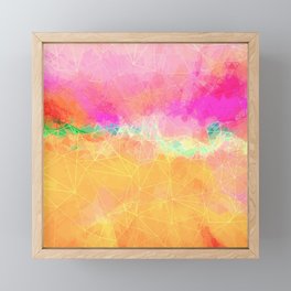 Modern Pastel Rainbow Cascade  Framed Mini Art Print | Pastelcolors, Wallclocks, Geometricalpattern, Tabletopcoasters, Bathtowelsmats, Foldingstools, Beachtowels, Furniturebenches, Welcomemats, Beddingpillows 