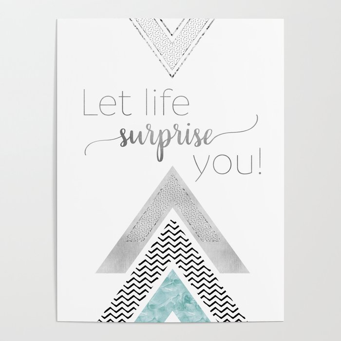 GRAPHIC ART Let life surprise you | mint Poster