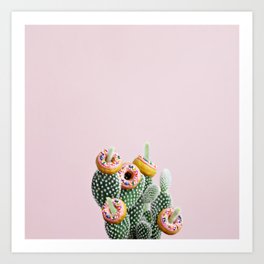 Donut Cactus In Bloom Art Print