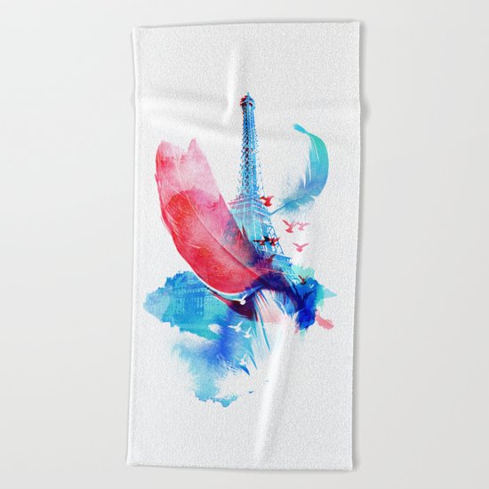 Pigeons of Paris Beach Towel