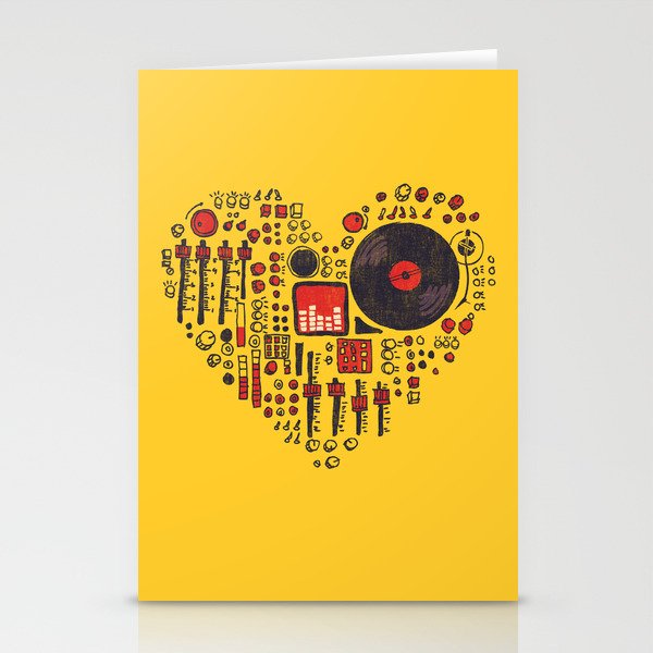 Music in every heartbeat Stationery Cards