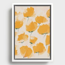 The Yellow Flowers Framed Canvas