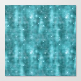 Glam Turquoise Diamond Shimmer Glitter Canvas Print