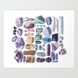 I Like Crystals Art Print