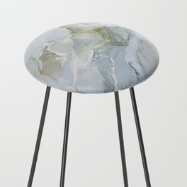 Abstract hand painted alcohol ink texture  Counter Stool