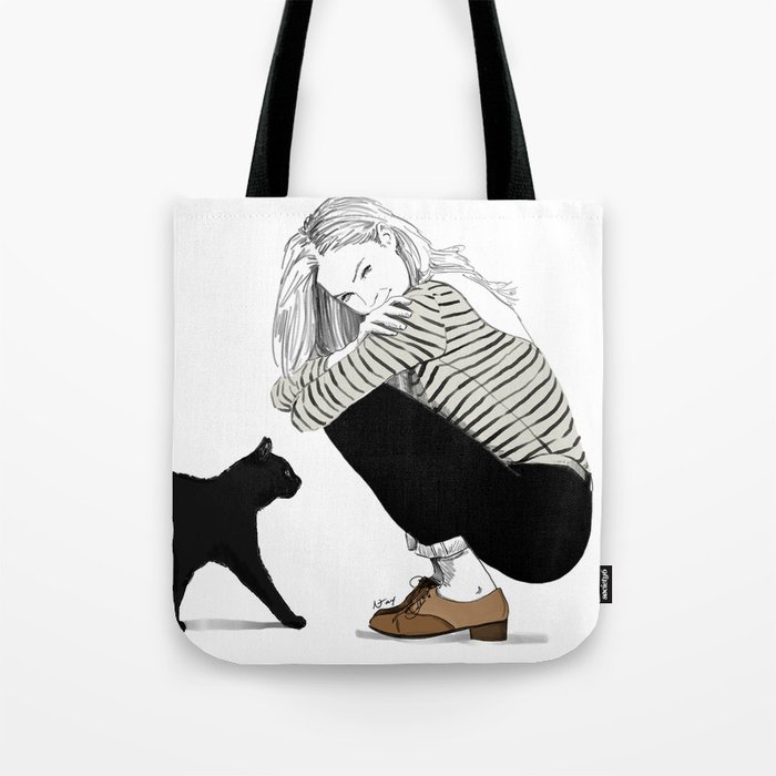 A Black Cat Named Ollie Tote Bag By Designaday Society6