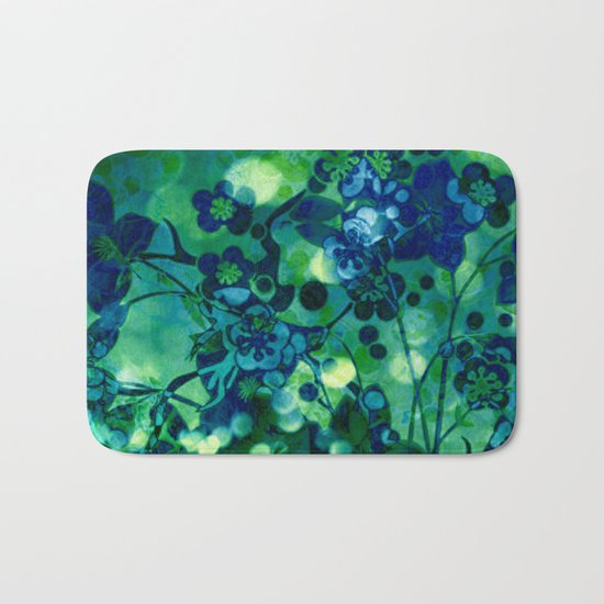 Bokeh floral Bath Mat
