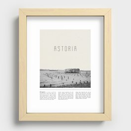 Astoria Oregon Black and White Recessed Framed Print