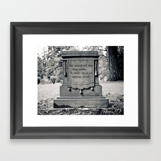Graveyard inscription Framed Art Print