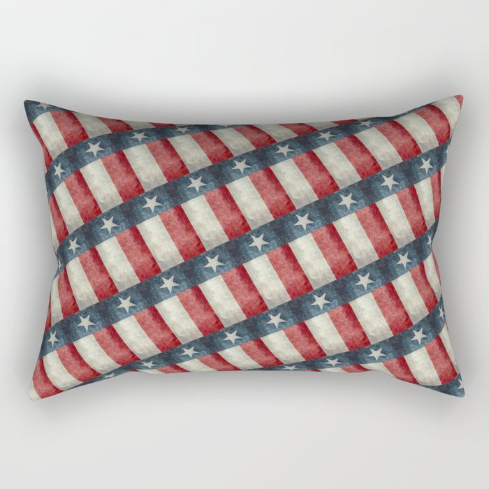 Texas flag grungy pattern Rectangular Pillow