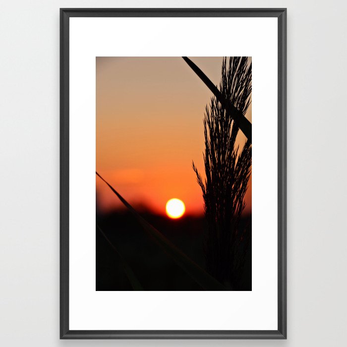 Through to the Setting Sun Framed Art Print